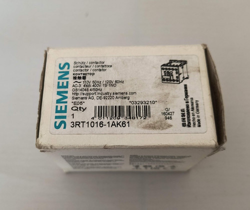 Siemens 3RT1016-1AK61 contactor