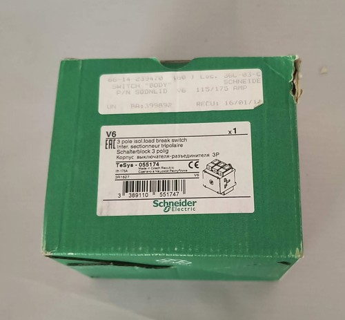 Schneider V6 TeSys 055174 Electric 3 Pole load break switch