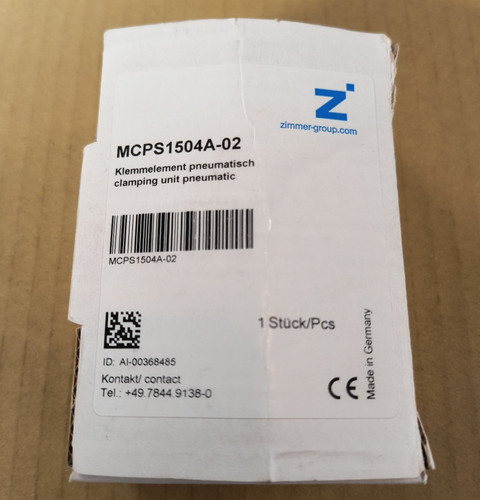 Zimmer MCPS1504A-02 Pneumatic linear rail clamping unit 15mm