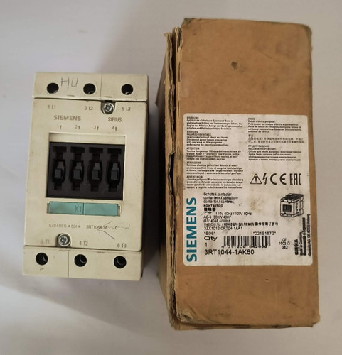 Siemens 3RT1044-1AK60 Motor Contactor