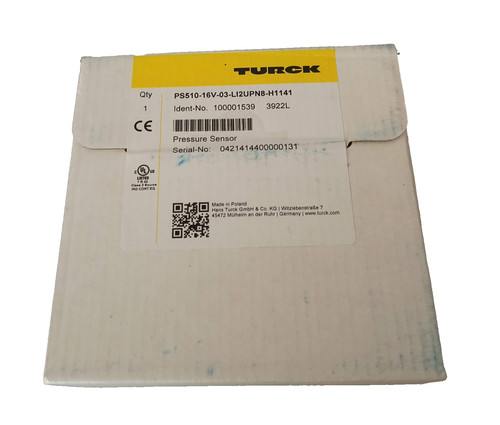 Turck PS510-16V-03-Li2UPN8-H1141 Pressure Sensor 100001539