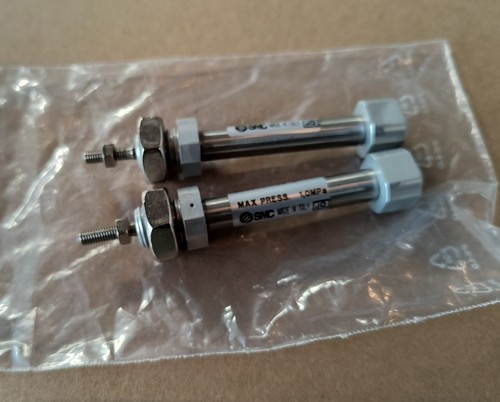 Lot of 2 SMC CD85Y8-10S-B Pneumatic Cylinders 8mm Bore x 10mm Stroke